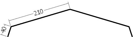 Hřebenáč, rš. 500 mm, tl. 0,6 mm - Al lakovaný