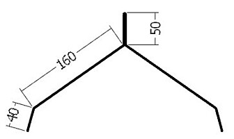 Hřebenáč pro hromosvod, rš. 500 mm, tl. 0,6 mm - Al přírodní