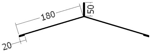 Hřebenáč pro hromosvod na perforovanou lištu, rš. 500 mm, tl. 0,6 mm - Al přírodní