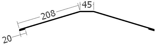 Hřebenáč na lať na perforovanou lištu, rš. 500 mm, tl. 0,6 mm - Al přírodní