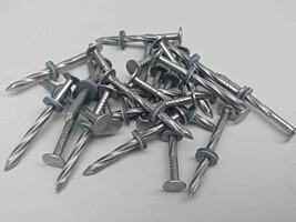 Al hřebík kroucený 3,1 x 43 mm, s PVC-P podložkou - přírodní (balení 1 kg)