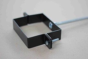 Objímka hranatá 100x100 mm, Al lakovaný *