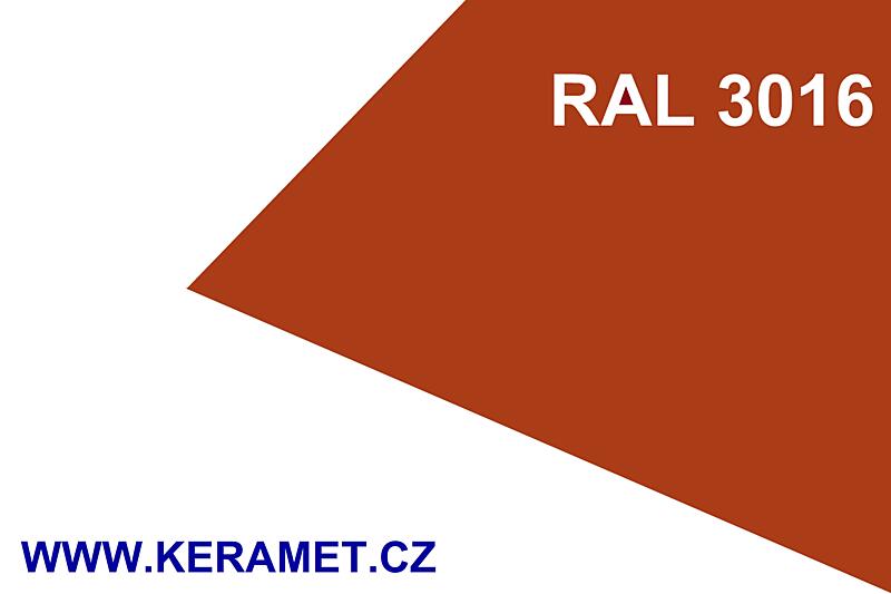0,70 x 1250 x délka mm - Al lakovaný RAL 3016/3016 + ochranná fólie