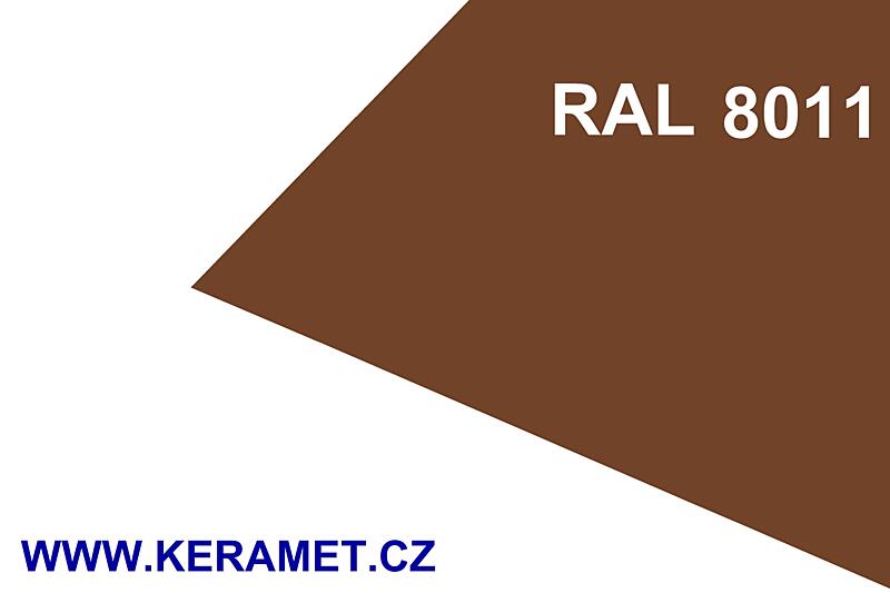 0,60 x 1000 x délka mm - Al lakovaný RAL 8011/8011 + ochranná fólie