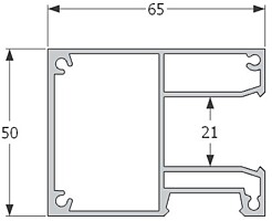 Brankový profil 65x50mm, d. 6 M