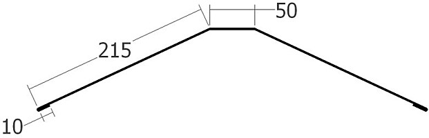 Hřebenáč hranatý, rš. 500 mm, tl. 0,6 mm - Al lakovaný