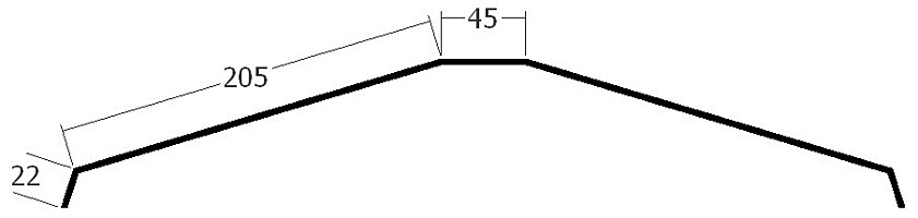 Hřebenáč na lať, rš. 500 mm, tl. 0,6 mm - Al lakovaný