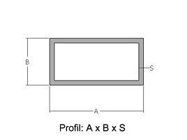 Jekl 200 x 50 x 4,00 mm, déka 1.720 mm, Al profil přírodní