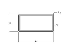 Jekl   60 x 30 x 2,00 mm (ráidius R3), Al profil přírodní, slitina EN AW-6060 T66