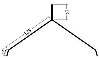 Hřebenáč pro hromosvod, rš. 500 mm, tl. 0,6 mm - Al  přírodní