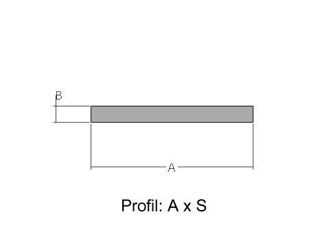 Plochá tyč 200 x 15,00 mm, Al profil přírodní, slitina EN AW-6060 T66