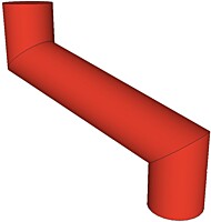 S koleno-Římsové 120 mm, Al lakovaný (2x díl)