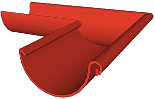 Žlab rohový rš. 330 mm vnější-vnitřní (upřesnit), Al přírodní